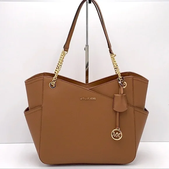 MICHAEL KORS LG X CHAIN SHOULDER TOTE & WALLET SET - Picture 5 of 16